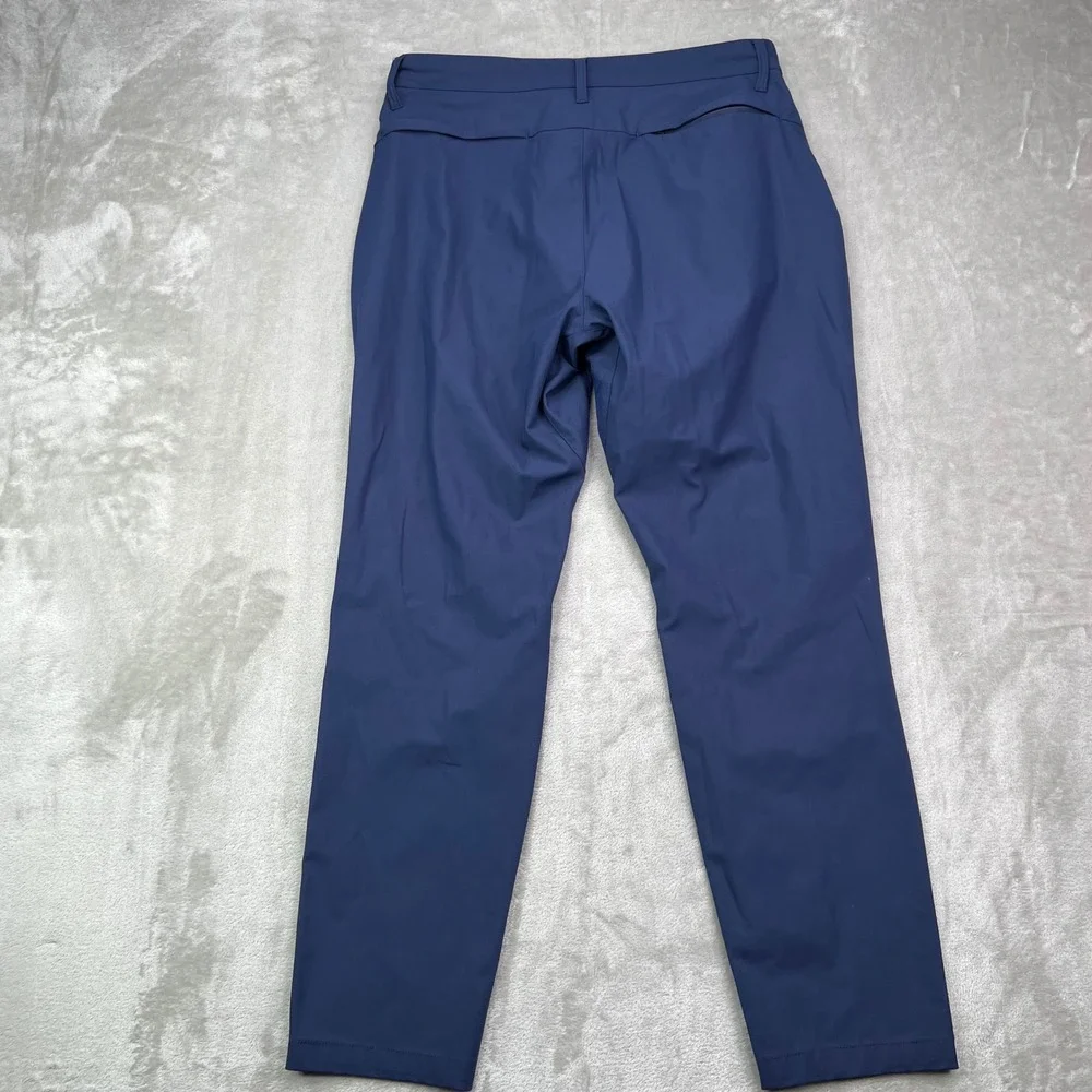 Fabletics Only-Go Pants Mens 30x28 Navy Blue Solid Performance Chino Trousers